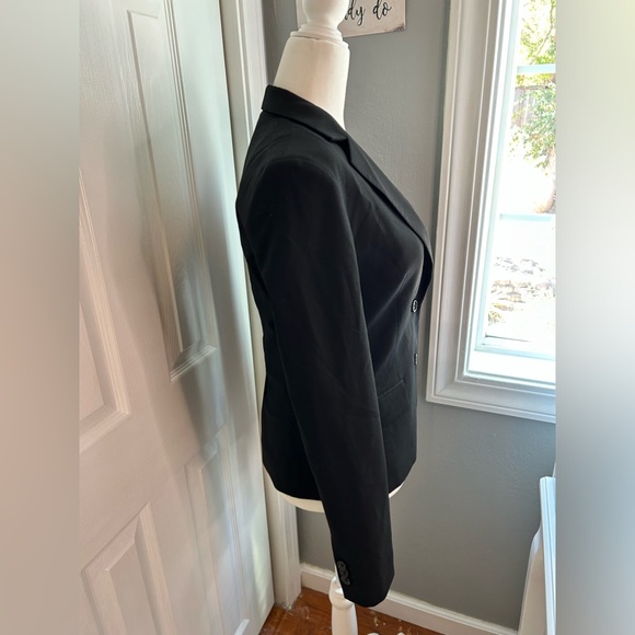 Club Monaco black single breasted blazer 2 buttons Italian tropical wool size 0 - Picture 4 of 16